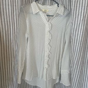 Black and White polka dot blouse